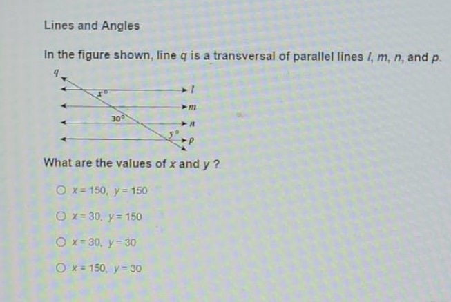 Solved Lines And Angles In The Figure Shown Line Q Is A T Chegg Com