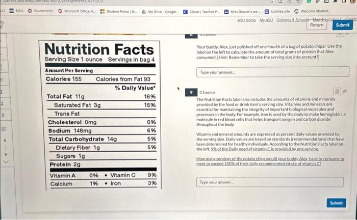 Solved Nutrition Facts | Chegg.com