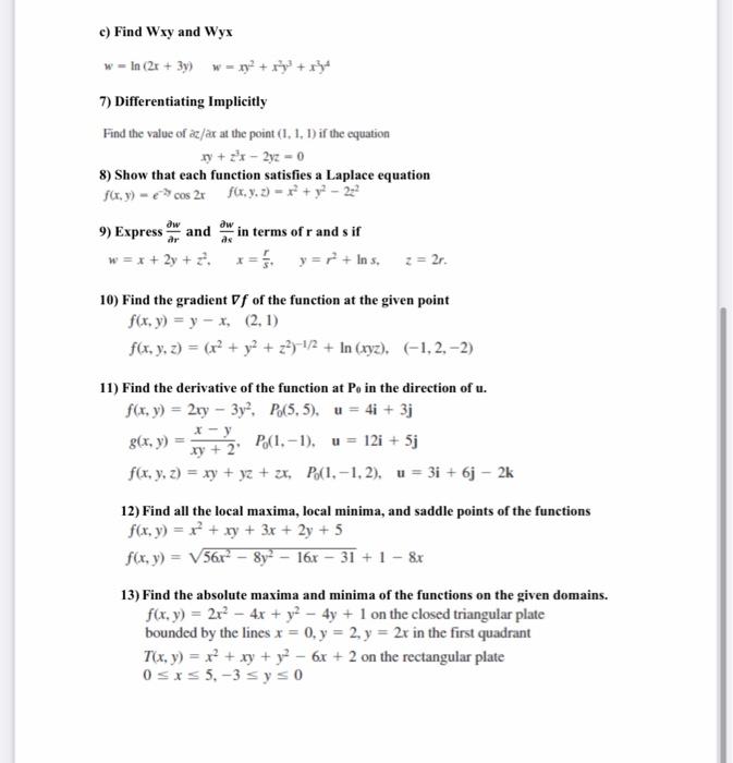 Solved 1 Sketch The Cylinders Or The Surfaces For The Gi Chegg Com