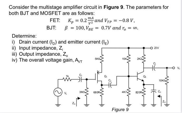 Consider The Multistage Amplifier Circuit In Figure | Chegg.com