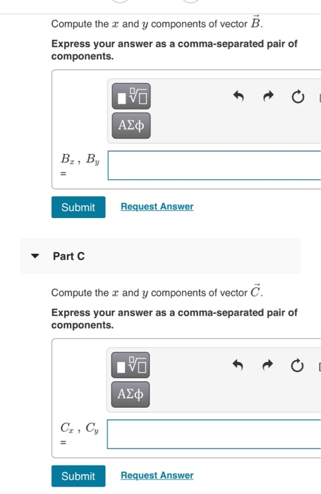 Solved 6 of 7 Compute the x and y components of the vectors | Chegg.com