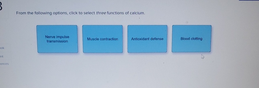 Solved From the following options, click to select three | Chegg.com