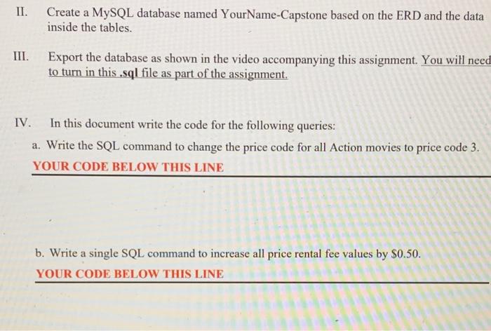 mysql database assignment