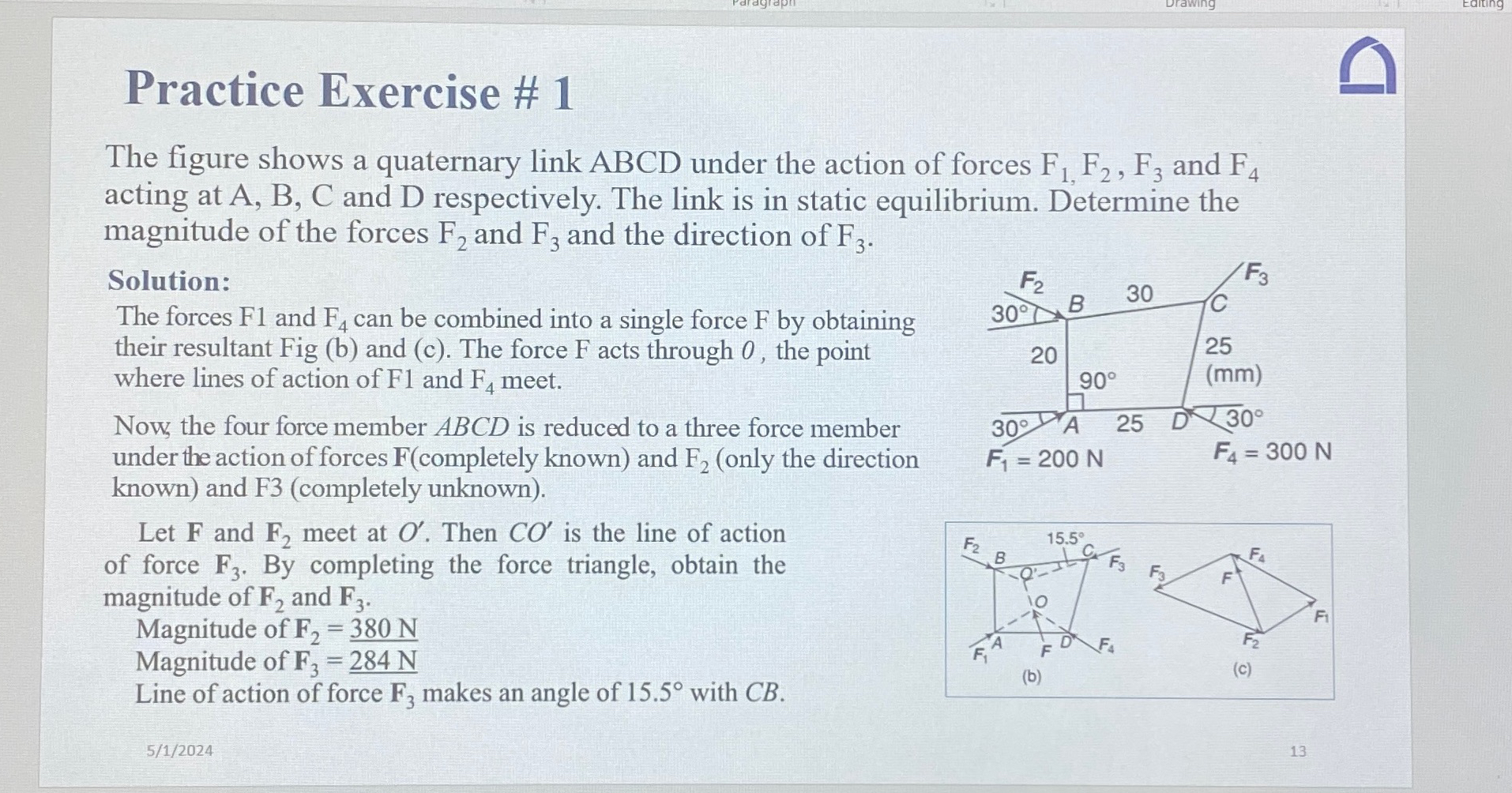 Solved Practice Exercise # 1The figure shows a quaternary | Chegg.com
