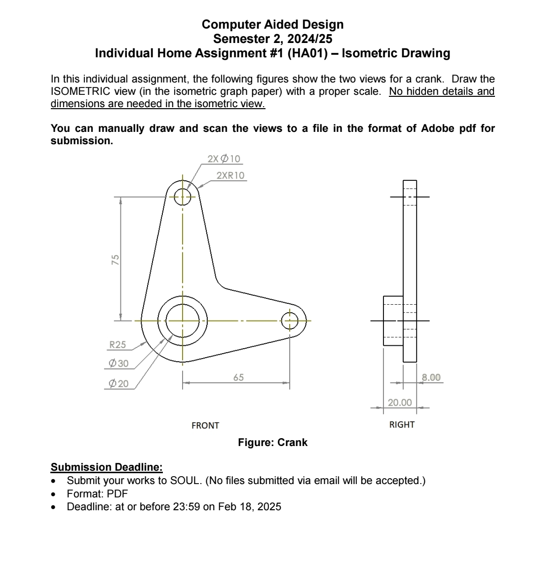 Solved Computer Aided DesignSemester 2, 2024/25Individual | Chegg.com