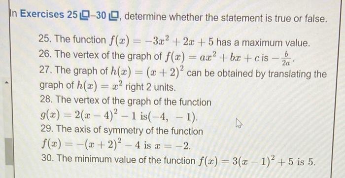 Solved In Exercises 250-30 , determine whether the statement | Chegg.com