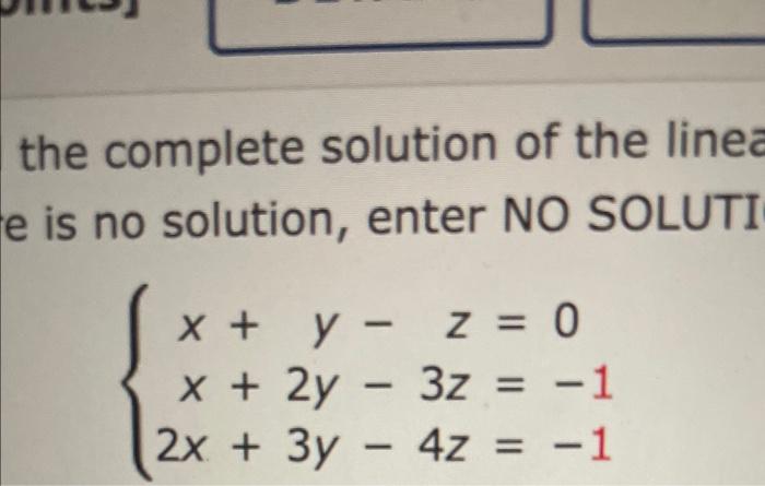Solved the complete solution of the linea e is no solution, | Chegg.com