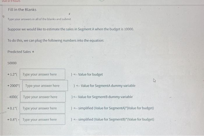 Solved We create a linear regression model where the | Chegg.com