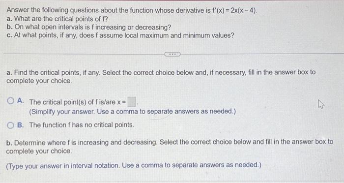 Solved Answer the following questions about the function | Chegg.com