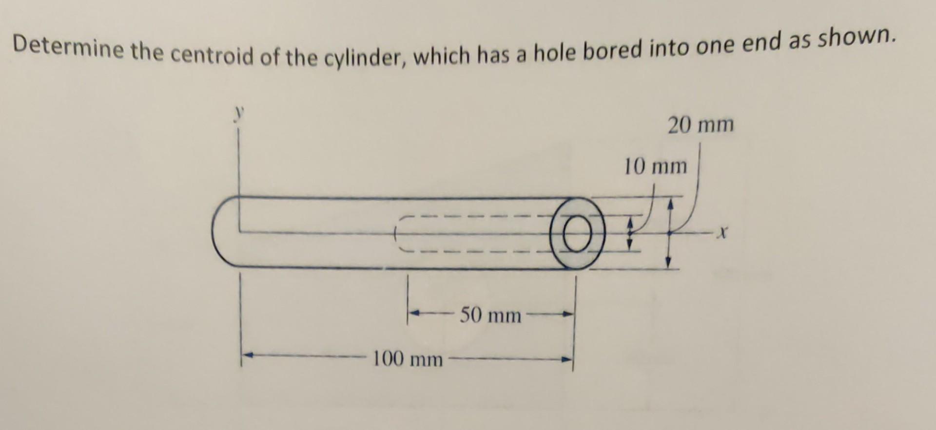 Solved Determine the centroid of the cylinder, which has a | Chegg.com