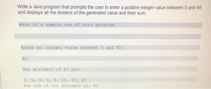 Solved Write a Java program that prompts the user to enter a | Chegg.com