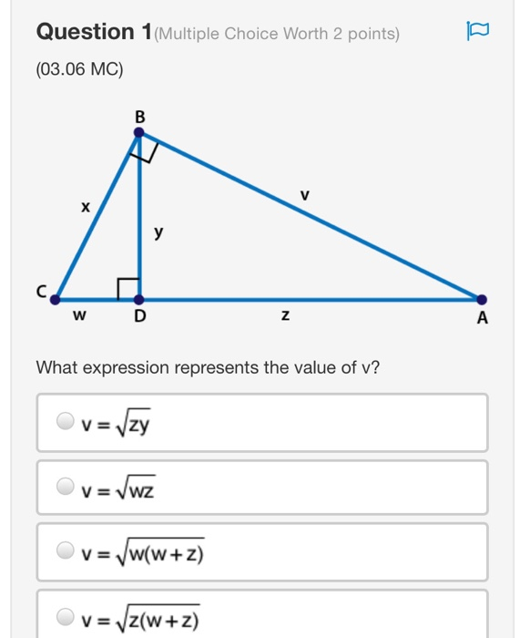 Solved Question 1(Multiple Choice Worth 2 Points) (03.06 MC) | Chegg.com