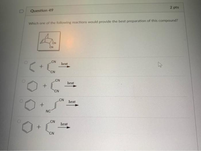 Solved 2 pts Question 49 Which one of the following | Chegg.com