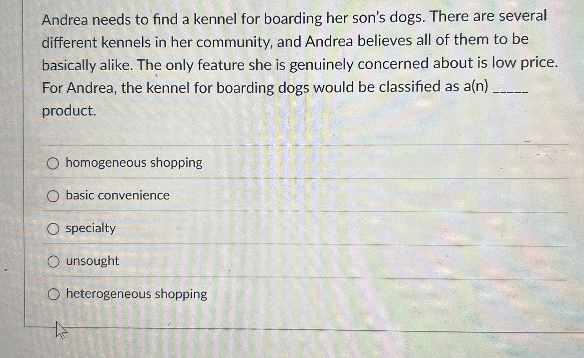 Solved Andrea needs to find a kennel for boarding her son's