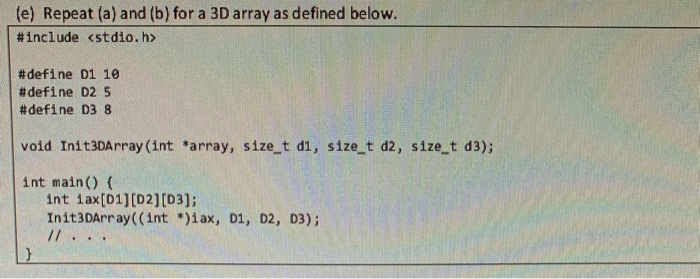 Solved 3. Arrays and Function (a) Define a function | Chegg.com