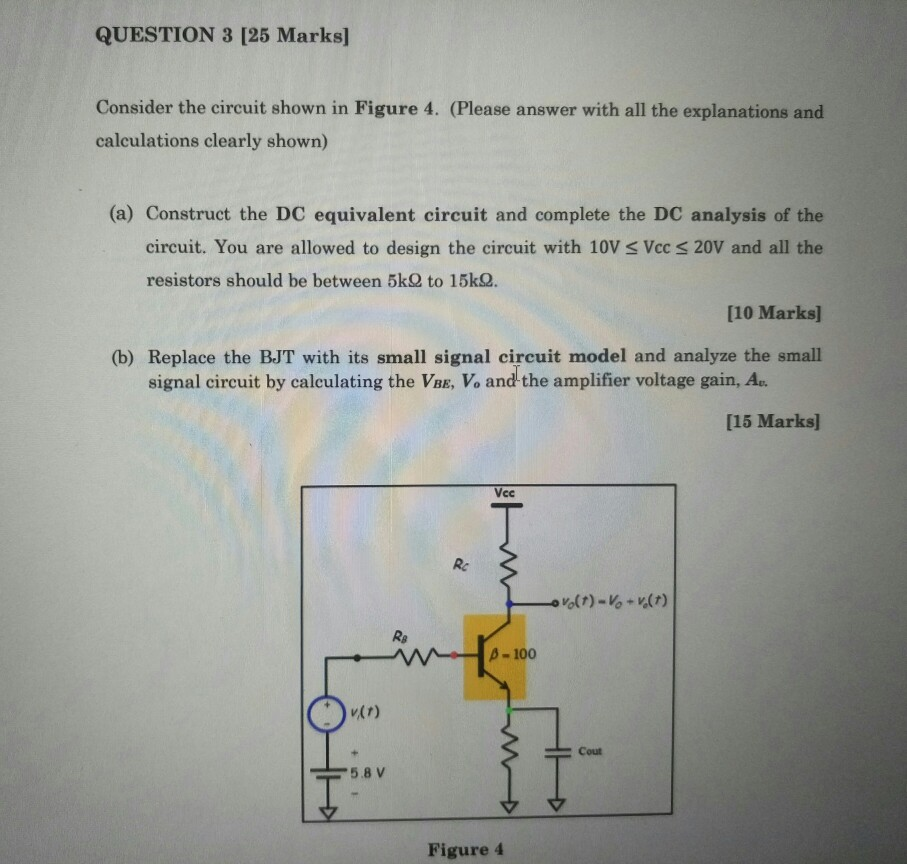 Solved QUESTION 3 [25 Marks] Consider the circuit shown in | Chegg.com