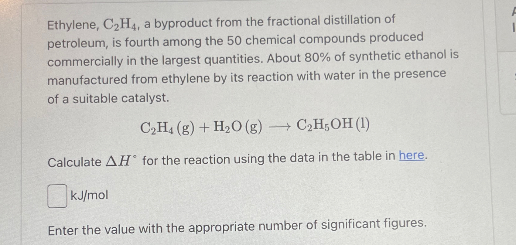 Solved Ethylene C2H4 a byproduct from the fractional Chegg