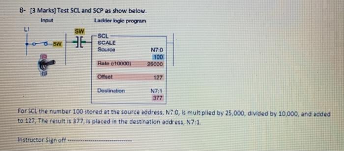L1 8- [3 Marks] Test SCL and SCP as show below. Input | Chegg.com