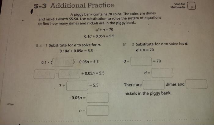 Solved Scan for Multimedia 5-3 Additional Practice A piggy | Chegg.com