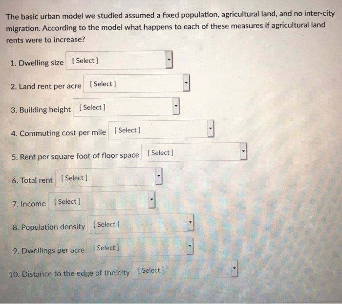 Solved The options to select from are (unchanged, decrease, | Chegg.com