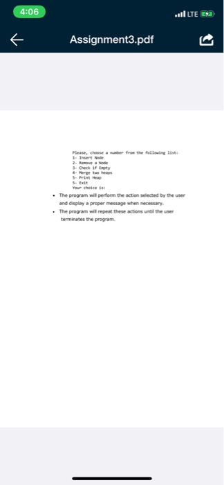 Solved Problem 2: 1. Class Node that includes the following: | Chegg.com