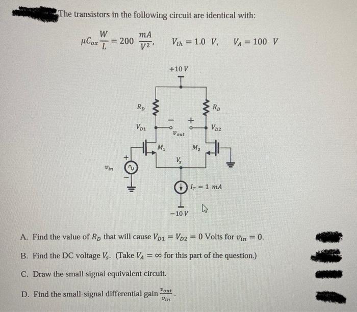 Solved 3 The Transistors In The Following Circuit Are 4675