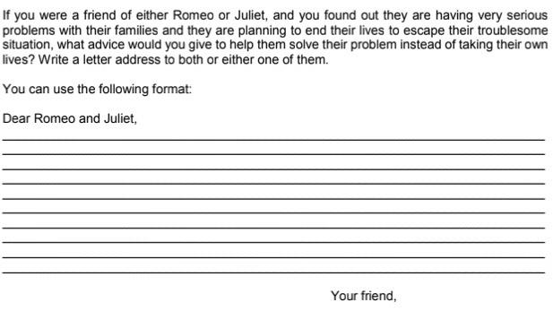 Solved If you were a friend of either Romeo or Juliet, and | Chegg.com