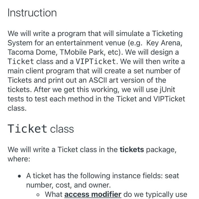 Solved Instruction We will write a program that will | Chegg.com