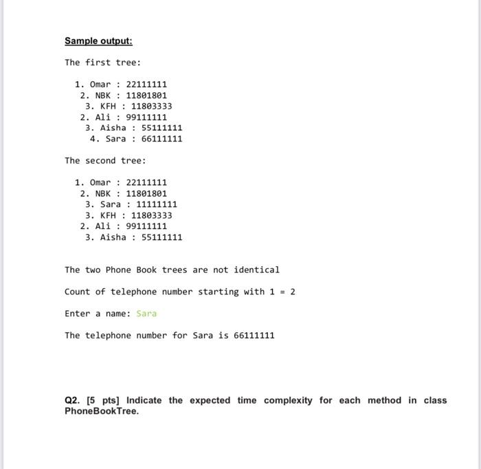 Solved Q1. [45 pts] Using Binary Search tree data structure, | Chegg.com