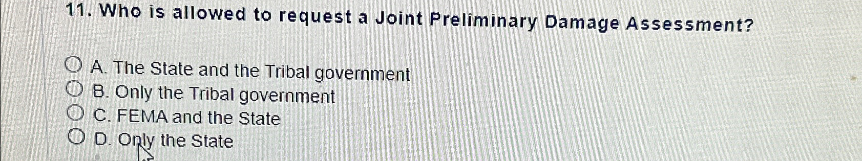 Solved Who is allowed to request a Joint Preliminary Damage | Chegg.com