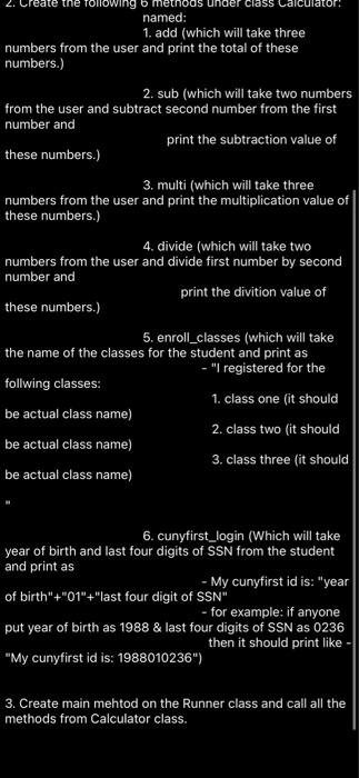 Solved LAB 2: Batch 22A: 1. Create two classes under the | Chegg.com