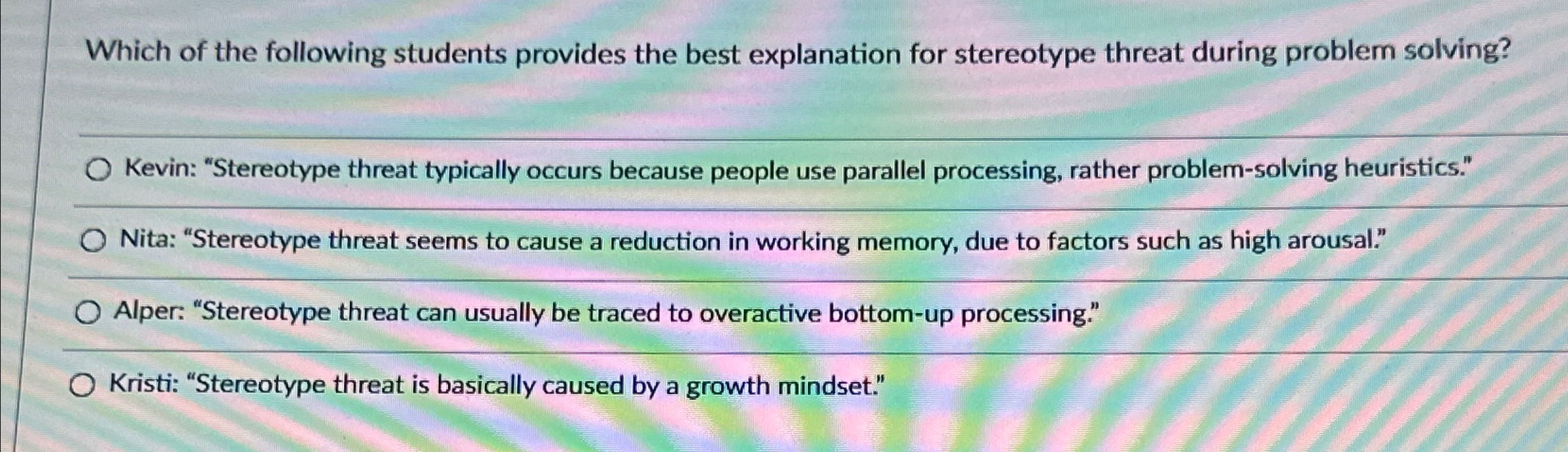 Solved Which of the following students provides the best | Chegg.com