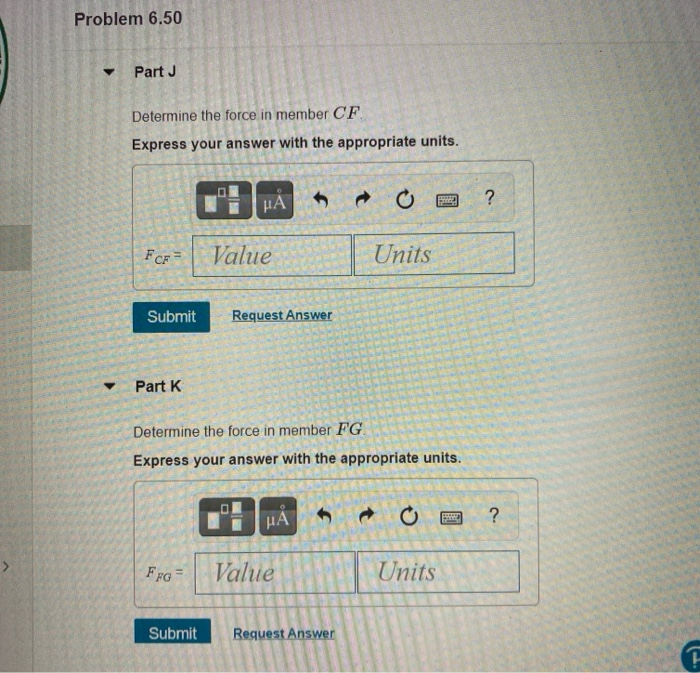 Solved Problem 6.50 Determine the force in each member of | Chegg.com