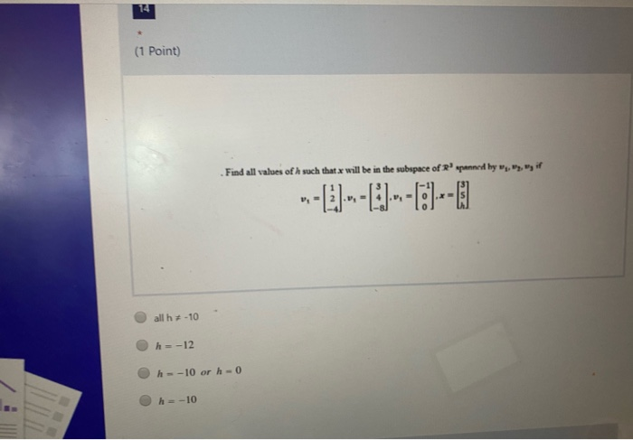 Solved 13 (1 Point) Let K = a + 2b + 2d c+d -3a-6b + 4c-2d | Chegg.com