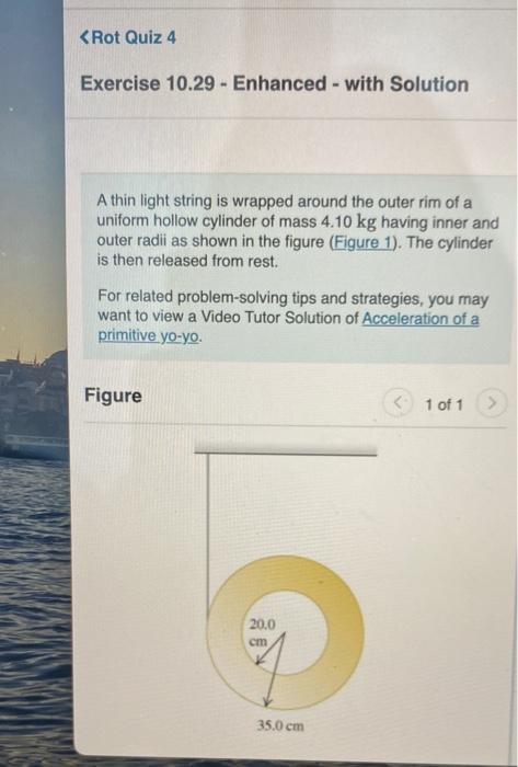 Solved A Thin Light String Is Wrapped Around The Outer Rim | Chegg.com