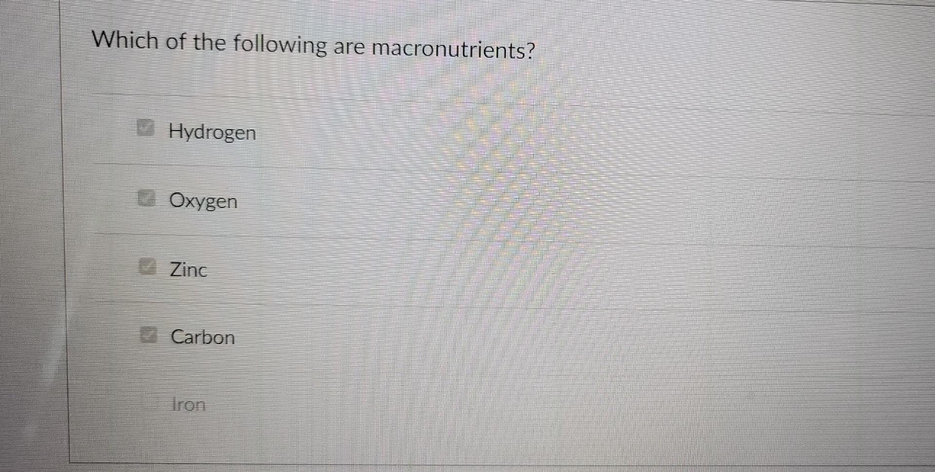 which one of the following macronutrients is not carbon based