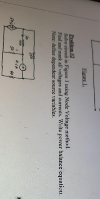 Solved Figure 1 Solve circuit in Figure I using Node Voltage | Chegg.com