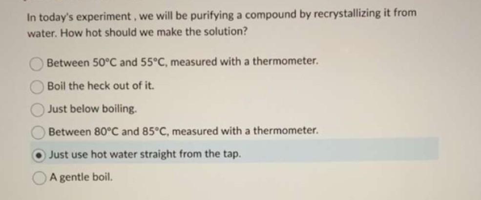 Solved In today's experiment, we will be purifying a | Chegg.com