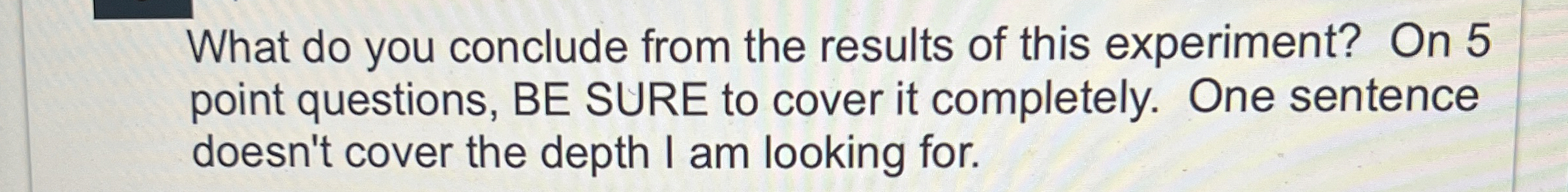 Solved What do you conclude from the results of this | Chegg.com