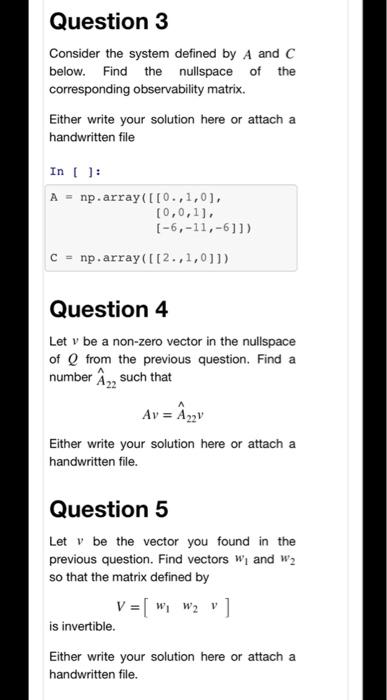Solved Question 1 Determine if the following system is | Chegg.com