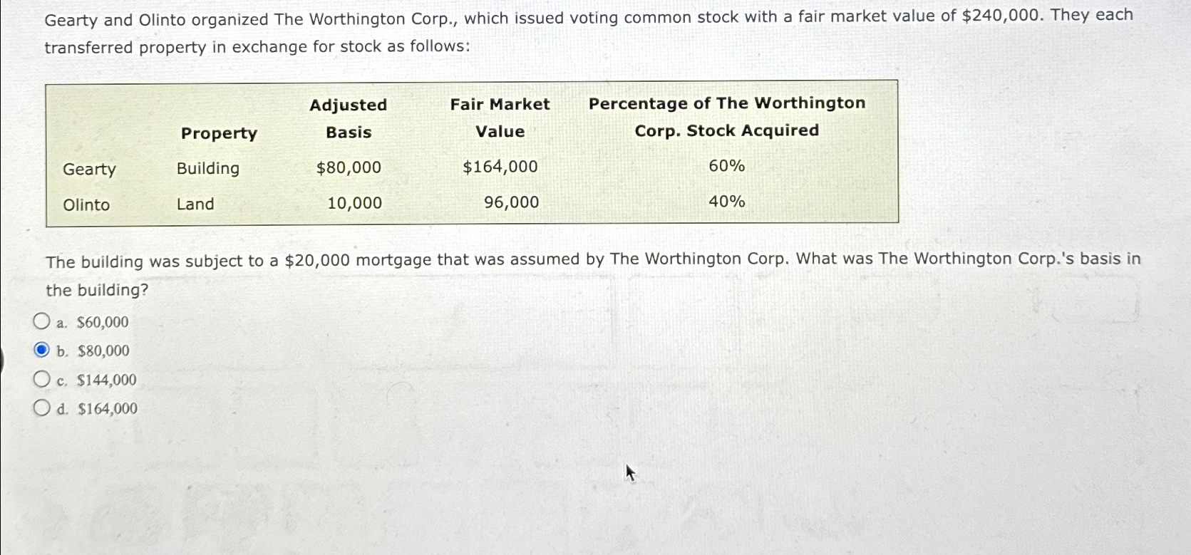 Solved Gearty and Olinto organized The Worthington Corp., | Chegg.com