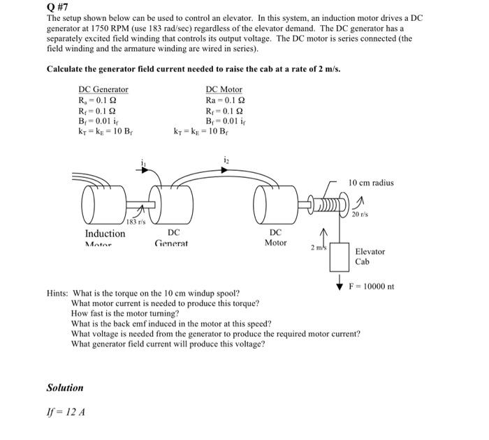 Solved Q7 The setup shown below can be used to control an