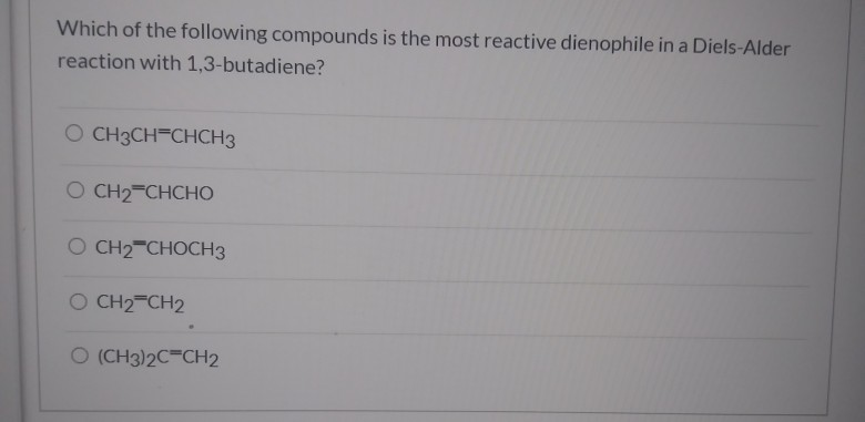 reactivity of dienophiles