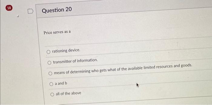 Solved Price serves as a rationing device. transmitter of | Chegg.com
