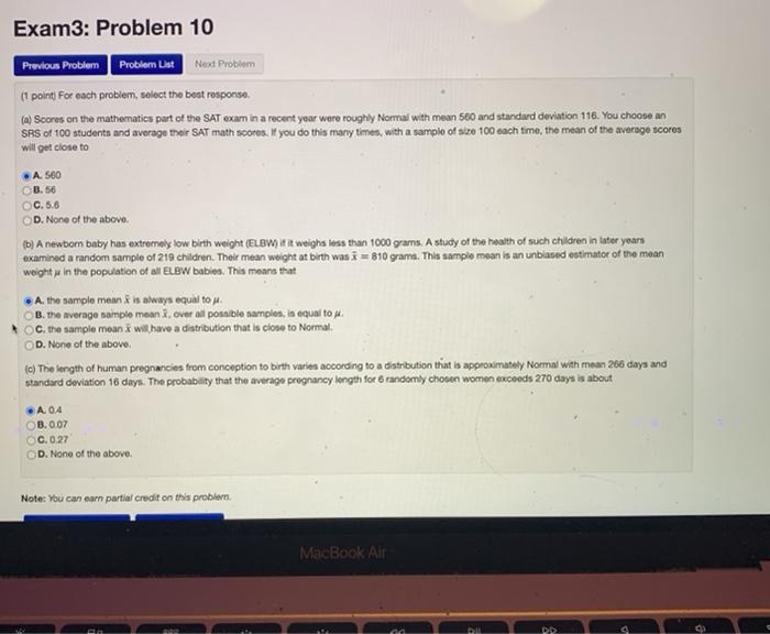 Solved Exam3: Problem 10 Previous Problem Problem List Next | Chegg.com