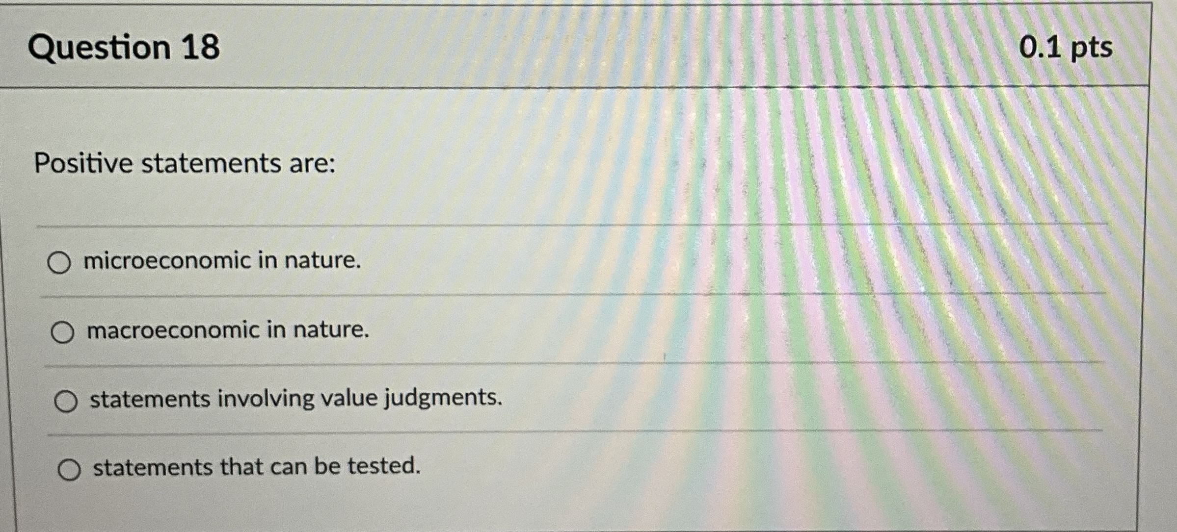 Solved Question 180.1 ﻿ptsPositive statements
