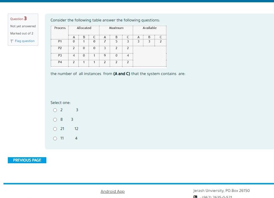 Solved Consider the following table answer the following | Chegg.com