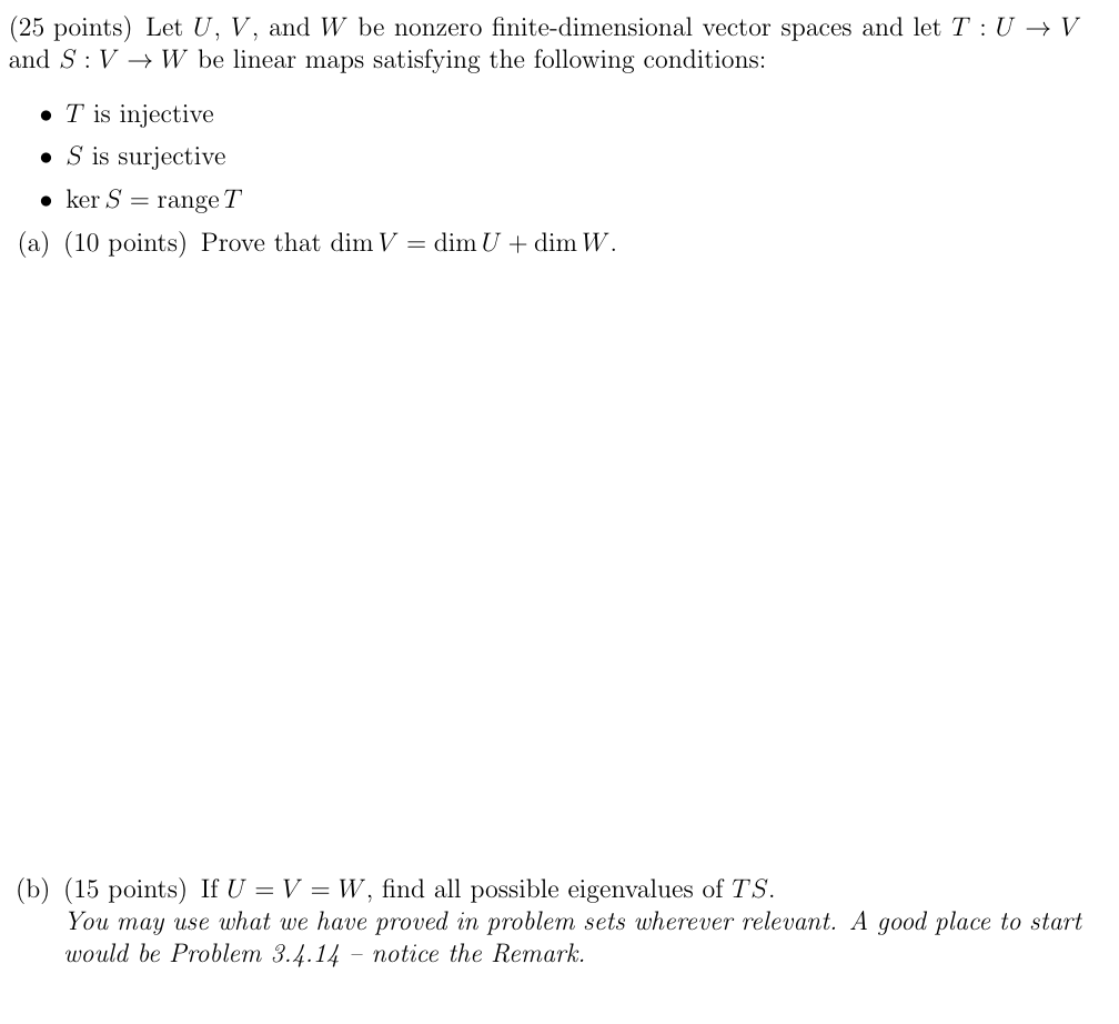 Solved (b) (15 ﻿points) ﻿If U=V=W, ﻿find All Possible | Chegg.com