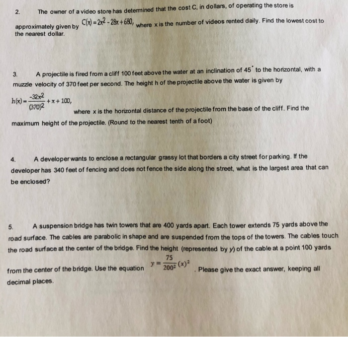 Solved 2. The owner of a video store has determined that the