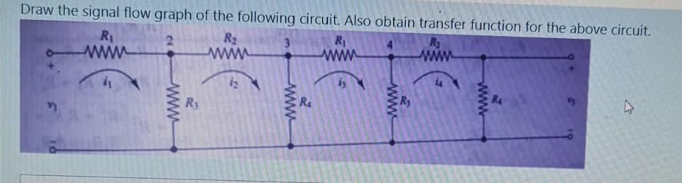 Solved Draw The Signal Flow Graph Of The Following Circuit. | Chegg.com